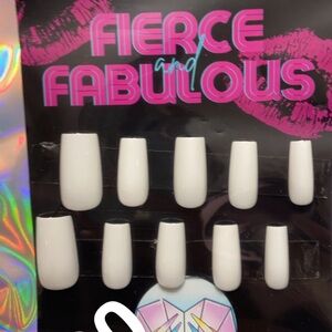 White Press on Nails